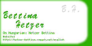 bettina hetzer business card